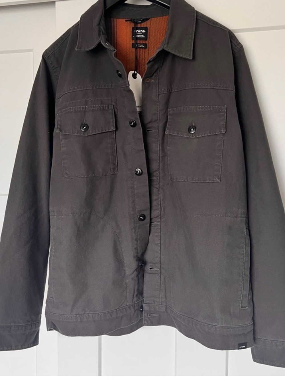 Like new Men’s Gray PRANA GROVER CANVAS JACKET